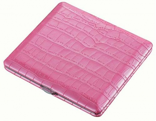 Visol Nava Hot Pink Crocodile Pattern Cigarette Case