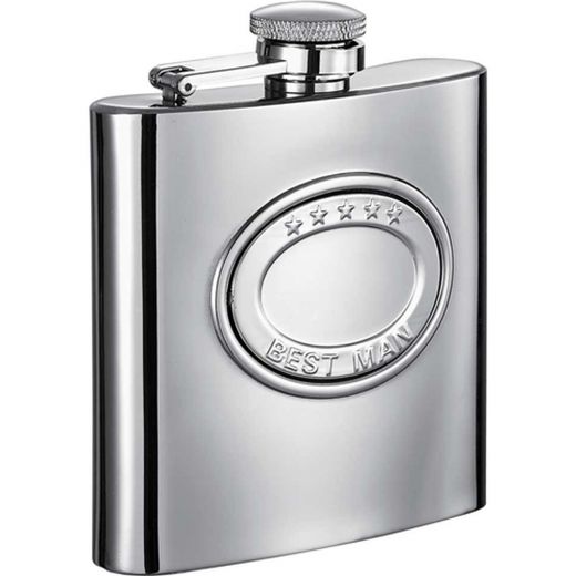 Visol 5 Stars Best Man 6Oz Stainlesss Steel Hip Flask