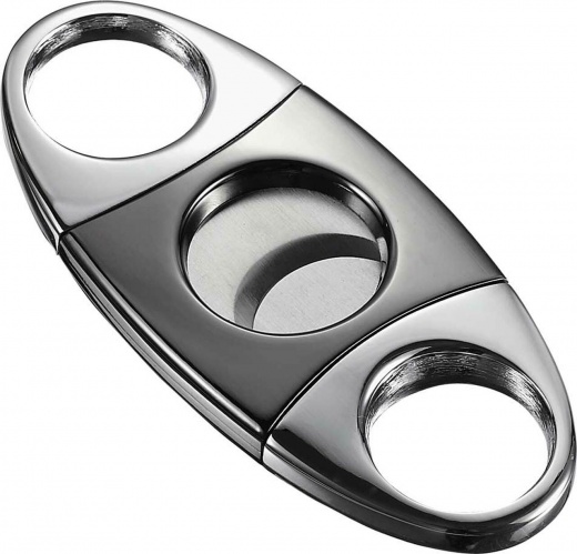 Visol Darth High Polish Silver & Gunmetal Cigar Cutter