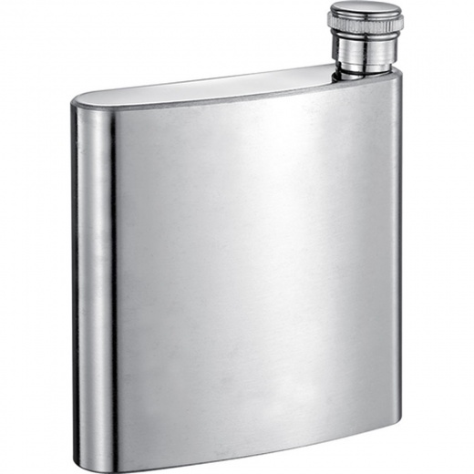 Visol Sidecap 6 Oz Brushed Stainless Steel Liquor Flask