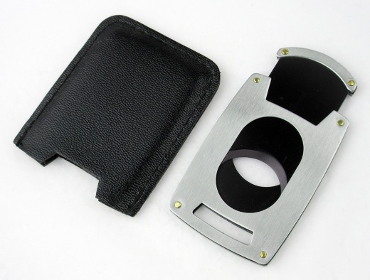 Visol Brushed Chrome Guillotine Pocket Cigar Cutter