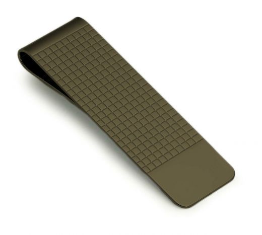 Visol Travis Gun-Metal Plated Stainless Steel Money Clip