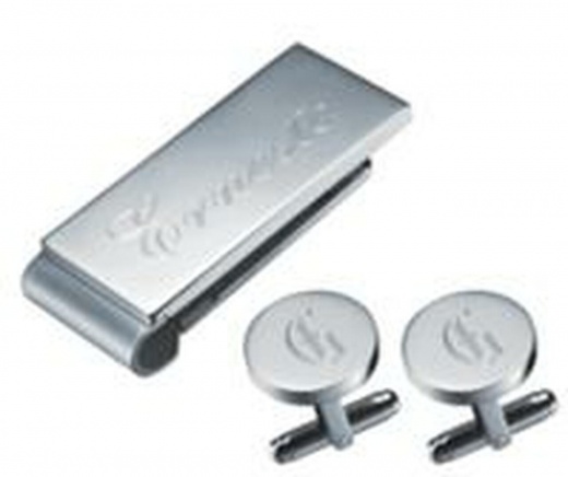 Visol Denzel Stainless Steel Money Clip and Cufflinks Gift Set