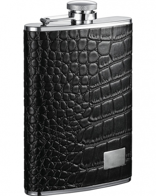 Visol Gator Leather Hip Flask