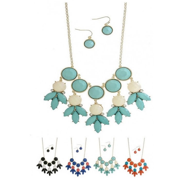 Bubble Drizzle ..Necklace And Earrings Set