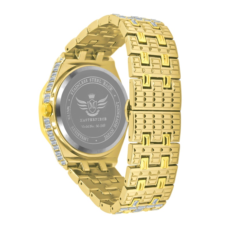 Eblouissant Hip Hop Crystal Watch I Gold