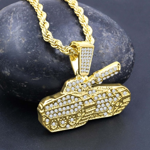 Guerra Crystal Locket I Gold