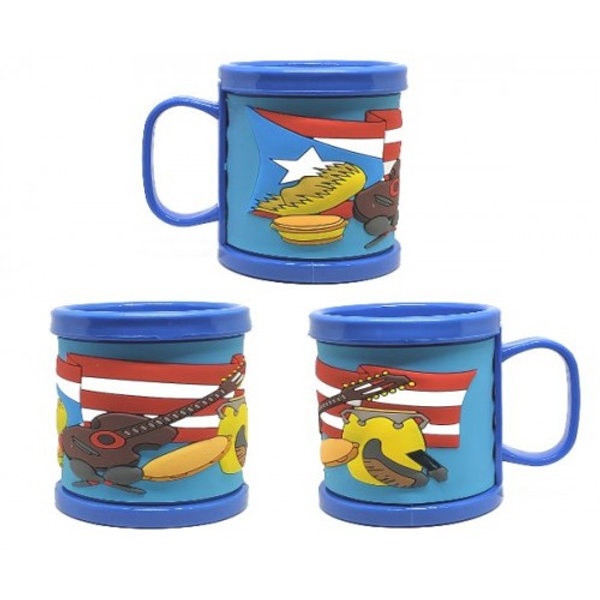 Puerto Rico Bold Plastic Mug Cup : Musical