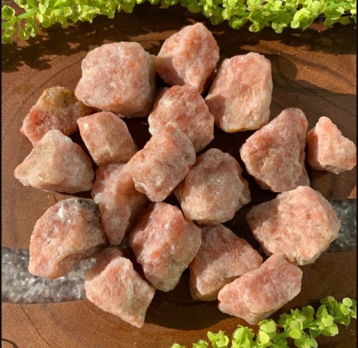 Rough Sunstone Tumbled From India