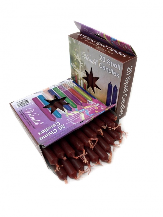 Box of 20 Chime Candles - Brown