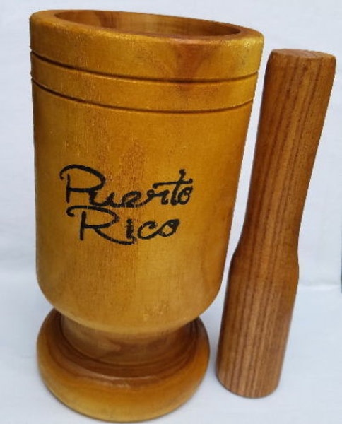Tall Size Wood Mortar & Pestle