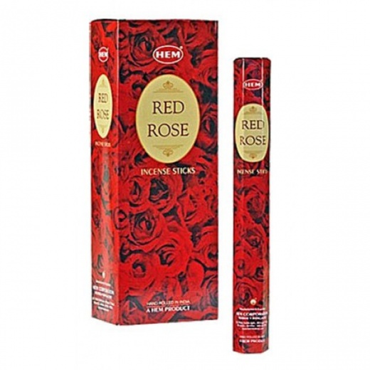 Red Rose Hem Incense - Hexa Style Hem 120 Sticks
