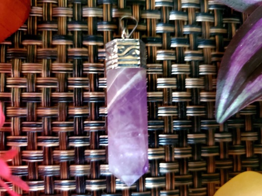 Amethyst Stone Single Point Pendant