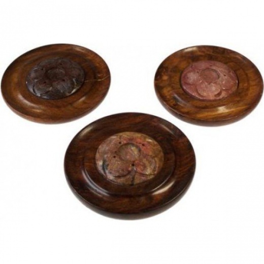 Wooden Soap Stone Stick/Cone Burner 4 Inch