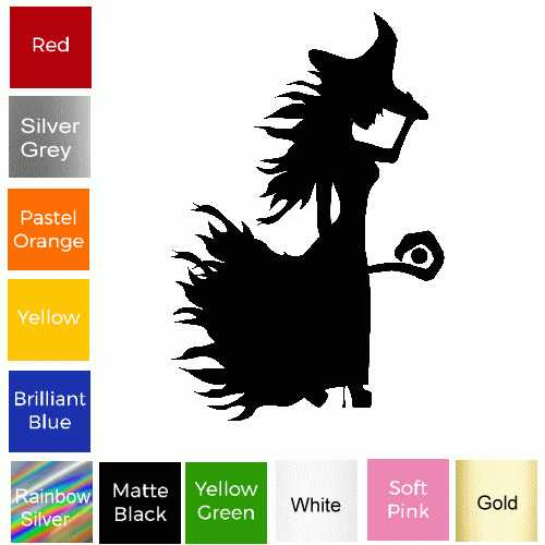 Witch Broom Sticker #13 - Durable Vinyl Decal for Indoors and Outdoors