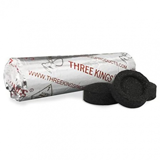 Three King Charcoal Roll (10 Tablets) - Instant Lighting for Hookah Pipes