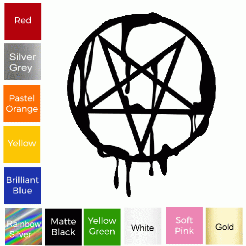 Inverted Pentagram Sticker #11