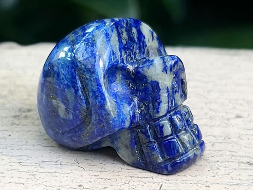 Natural Stone Skull 1 Inch : Lapis Lazuli
