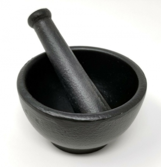 Cast Iron 2.75'D Mortar And Pestle for Ritual and Spell Casting