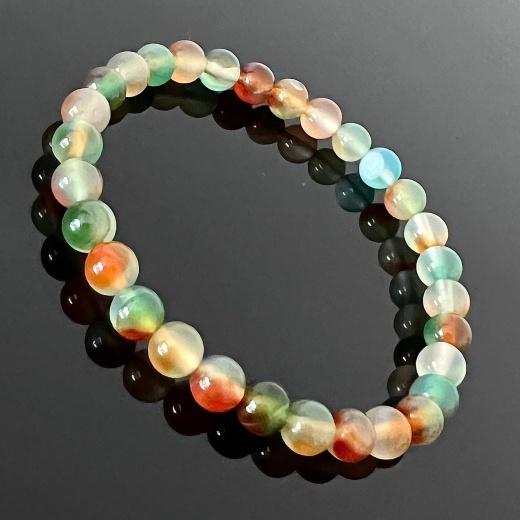 Bracelet 6Mm - Peacock Agate
