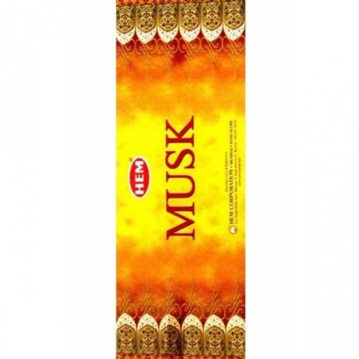 Musk Hem Incense - Hexa Style Hem 6 Boxes of 20 Sticks (120 Sticks)
