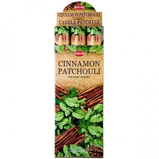 Cinnamon Patchouli Hem Incense - Hexa Style Hem 6 Boxes of 20 Sticks