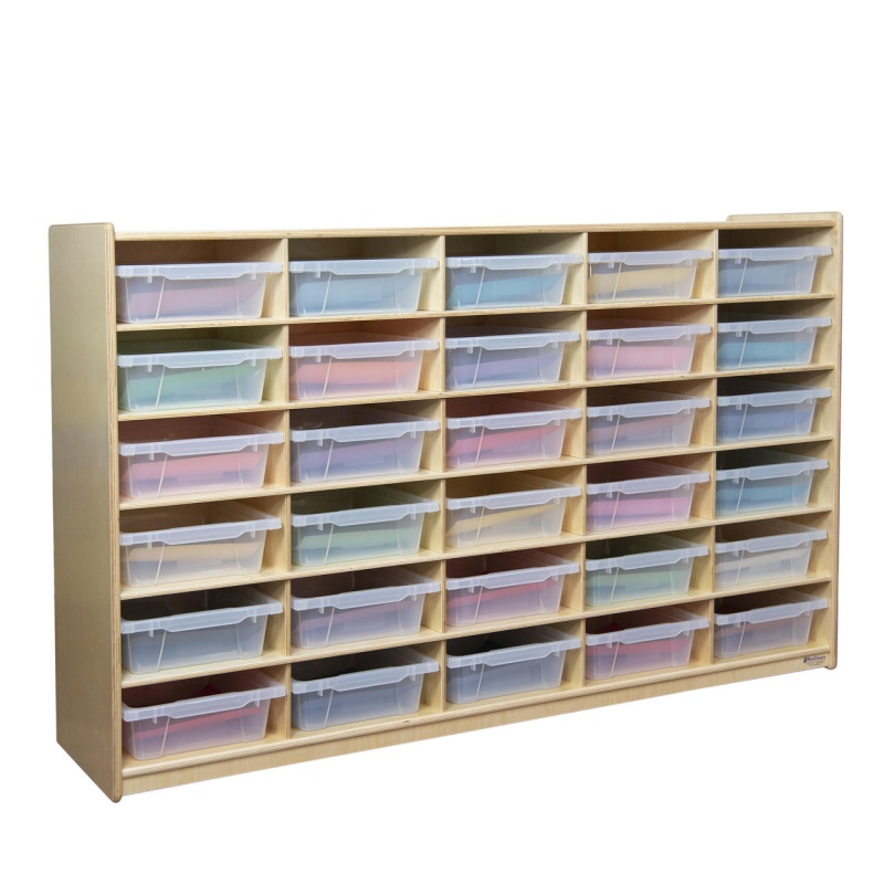 (30) Letter Tray Storage Unit W/Translucent Trays