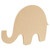 8" Wood Baby Elephant Cutout, 8" X 3.5" X 1/4"