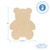 12" Wood Teddy Bear Cutout, 12" X 9.75" X 1/4"