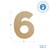 Wooden Number 6 Cutout, 12"
