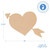 Wood Cupid Heart Cutout, 12" X 9.5"
