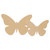 Wood Butterfly Cutout Large, 12" X 8"