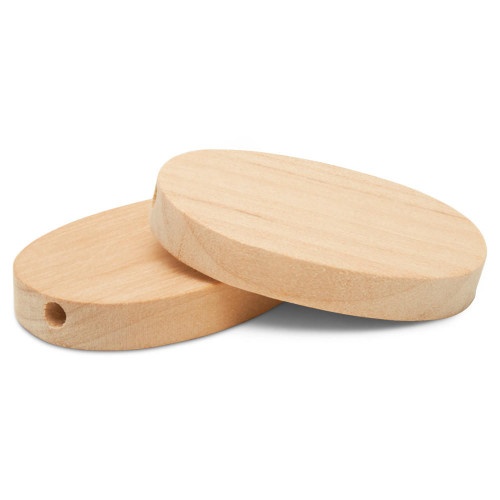 Wood Flat Bead, 1-3/4"