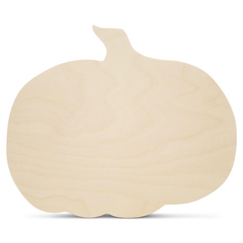 14" Wooden Pumpkin Cutout, 1/4” Thick - Autumn Decor & Halloween Essentials