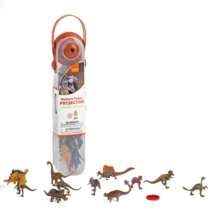 Nature Tube Projector Dinosaurs Figurines - 11"