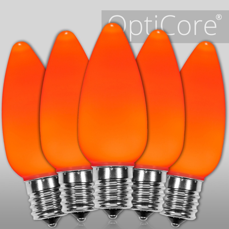 C9 Opaque Amber Opticore LED Bulbs