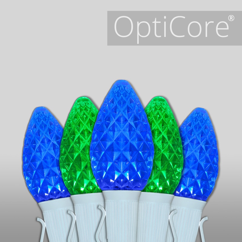 C7 Blue / Green OptiCore® Commercial LED Christmas Lights