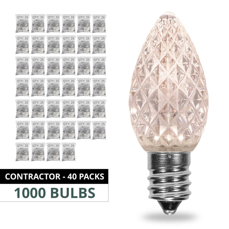 C7 Warm White Opticore® Led Bulbs, Contractor Pack