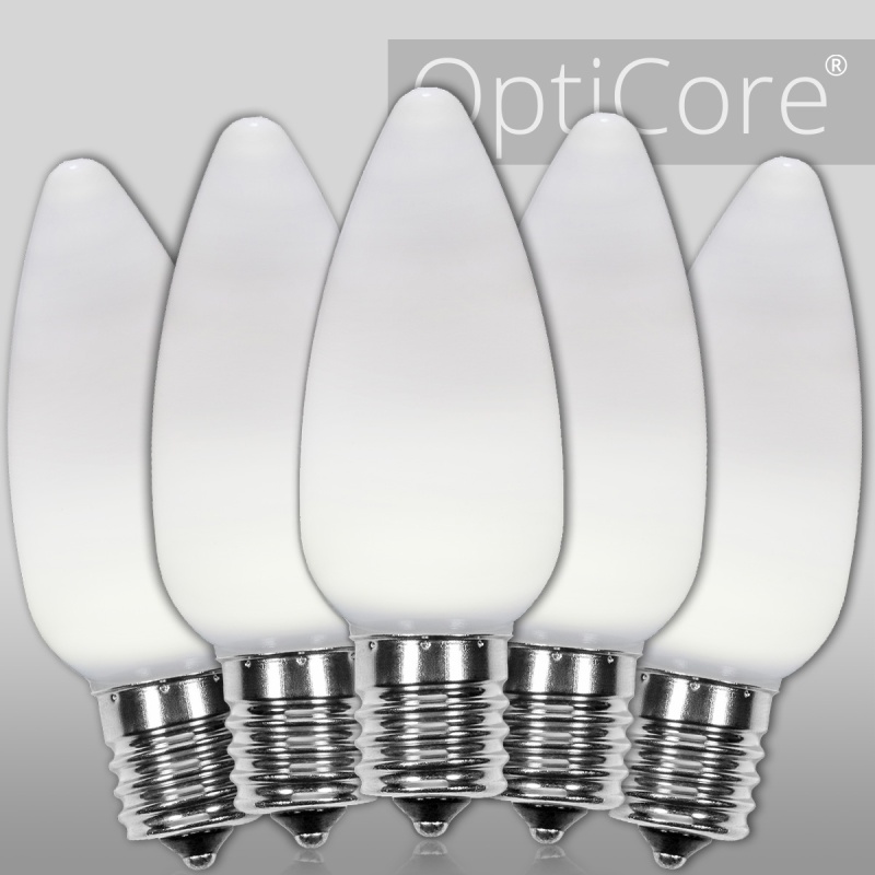 C9 Opaque Cool White Opticore® Led Bulbs