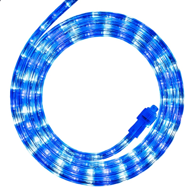 Blue, Cool White LED Rope Light, 18 Ft
