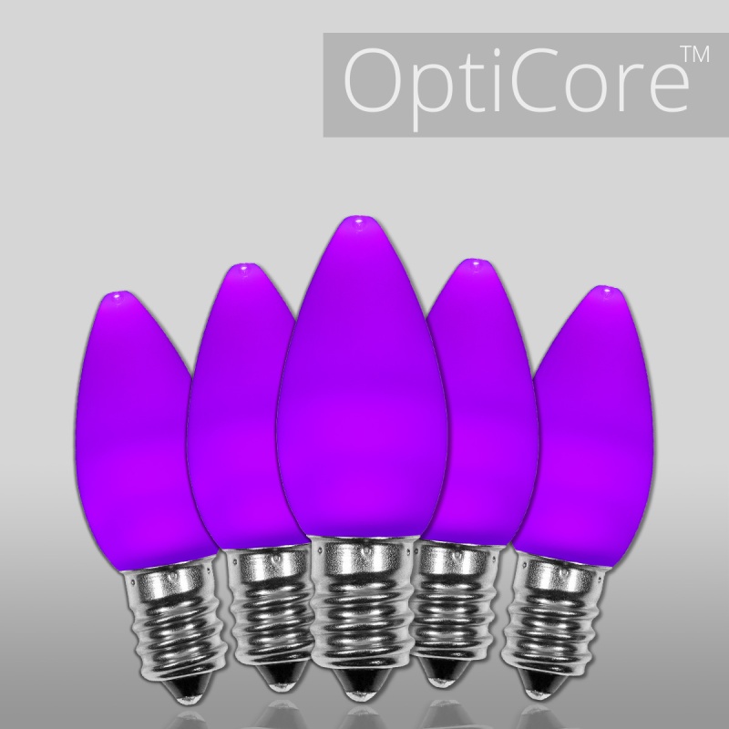 C7 Opaque Purple Opticore® Led Bulbs