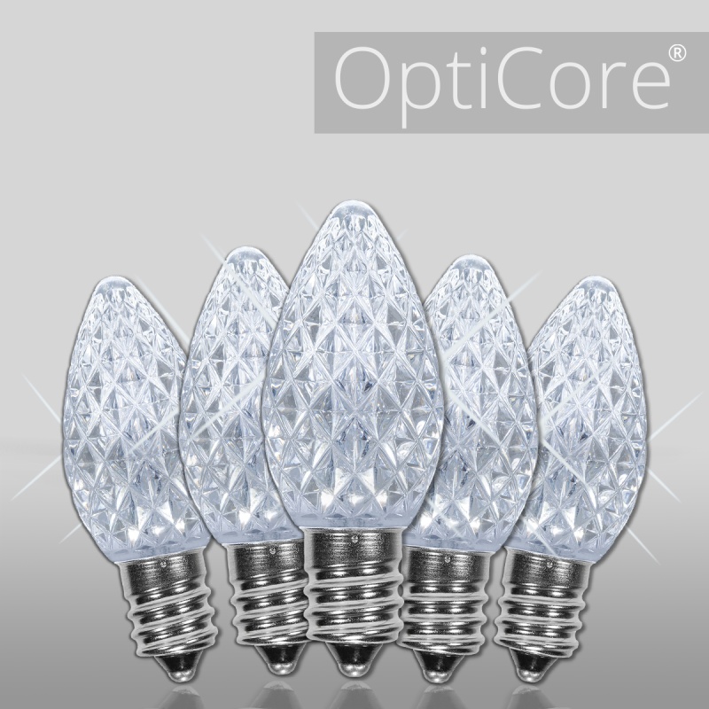 C7 Twinkle Cool White Opticore® Led Bulbs
