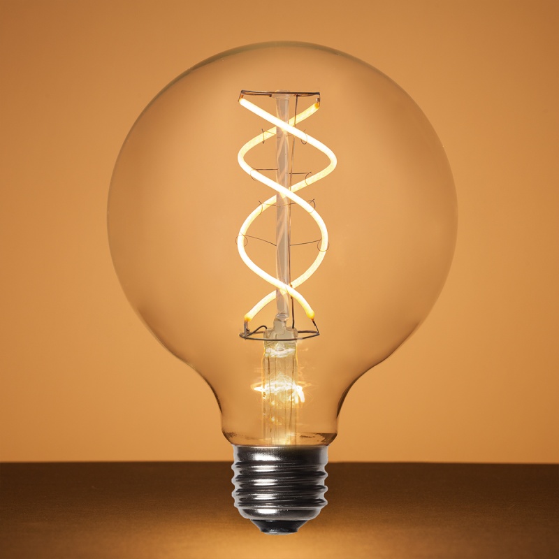 G95 Transparent Glass Warm White Flexfilament® Globe Light Led Edison Bulbs