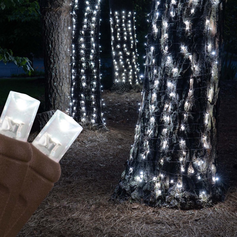 100 Cool White 5mm LED Christmas Trunk Wrap Lights