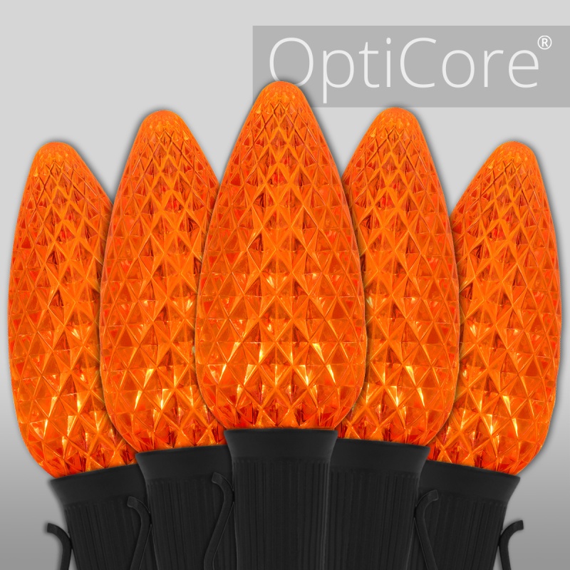 C9 Amber Opticore® Commercial Led Halloween Lights