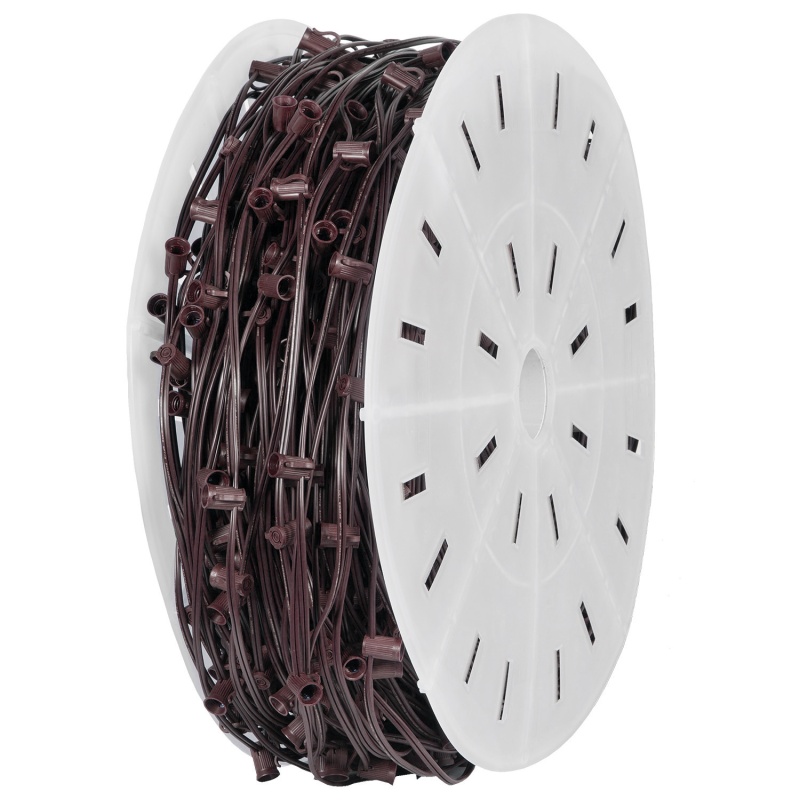 E12 - Candelabra Light Spool, Brown Wire