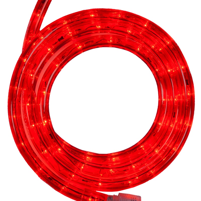Red LED Rope Light, 18 Ft