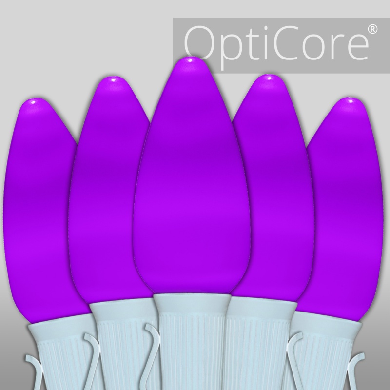 C9 Purple Smooth OptiCore Commercial LED Christmas Lights