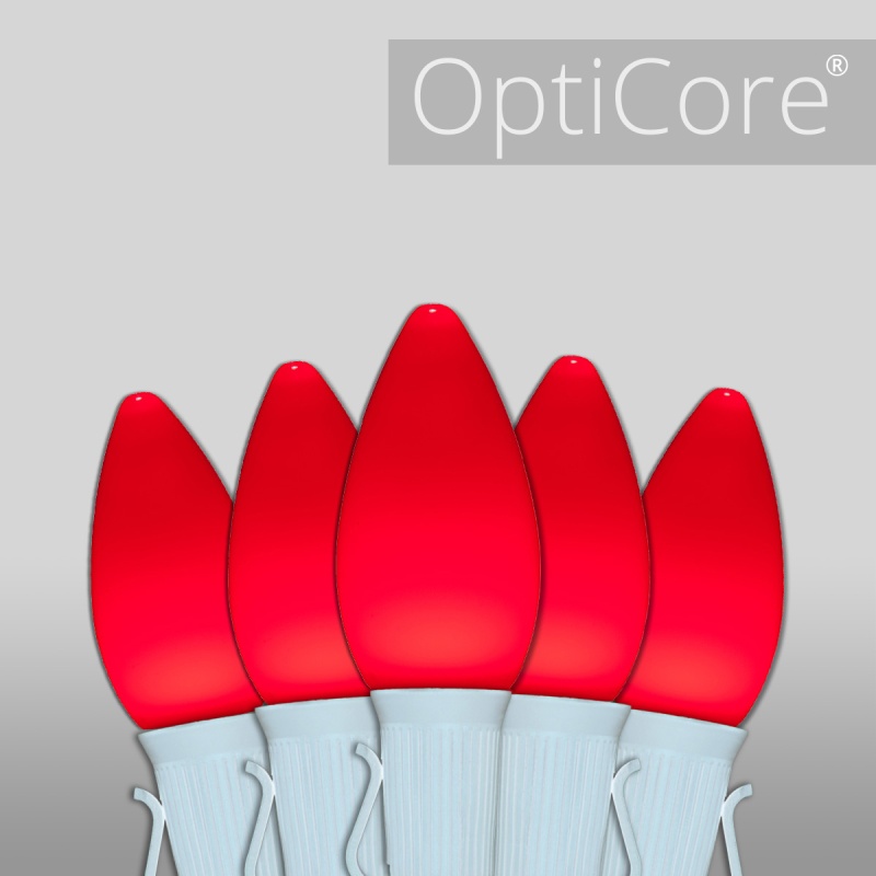 C7 Red Smooth Opticore® Commercial Led Christmas Lights