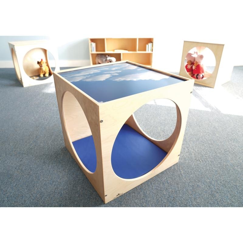 Toddler Acrylic Top Play House Cube And Floor Mat